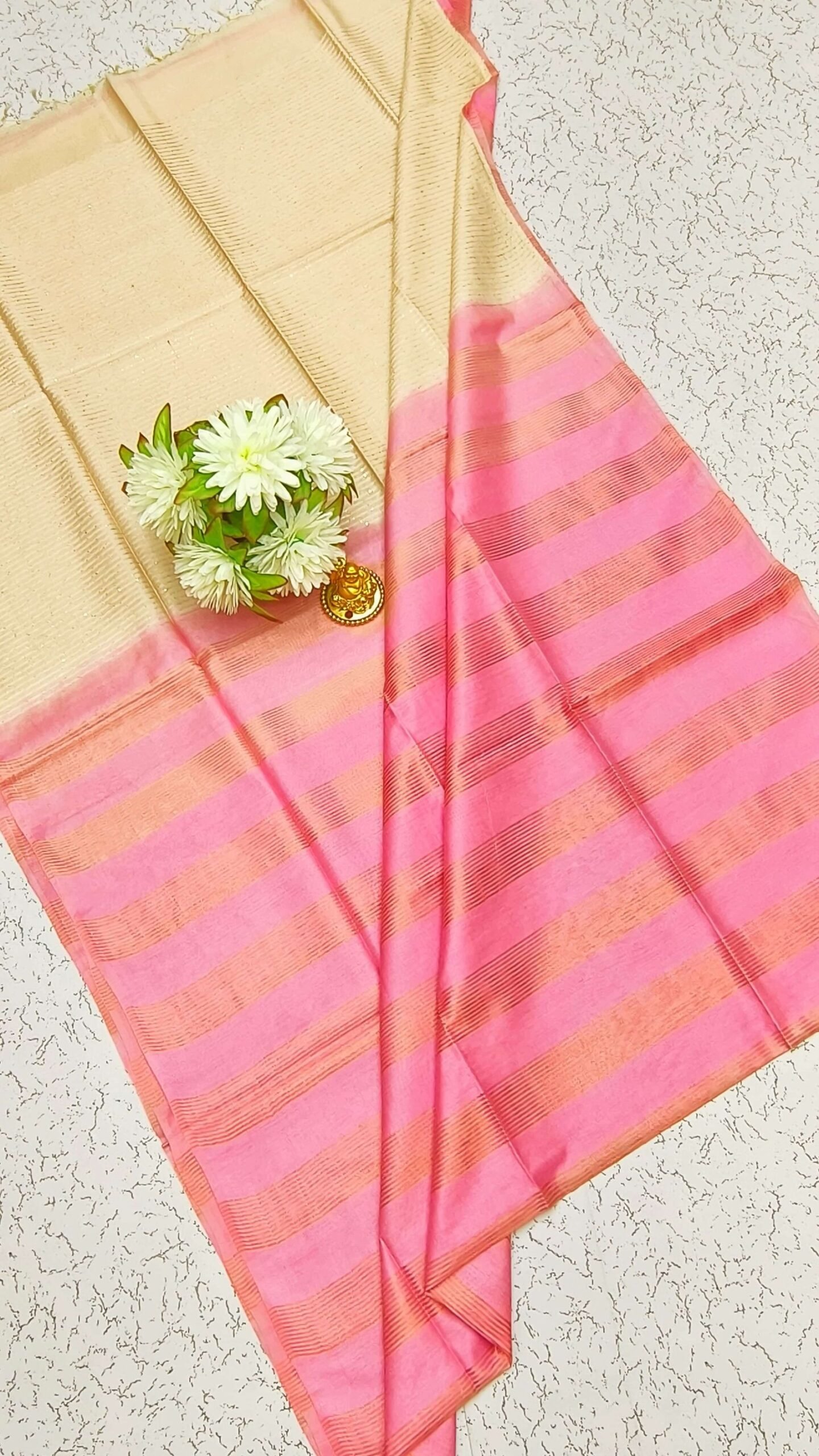 Fancy Semi Tusser Soft Silk Saree with Thread & Zari Border – Design 8