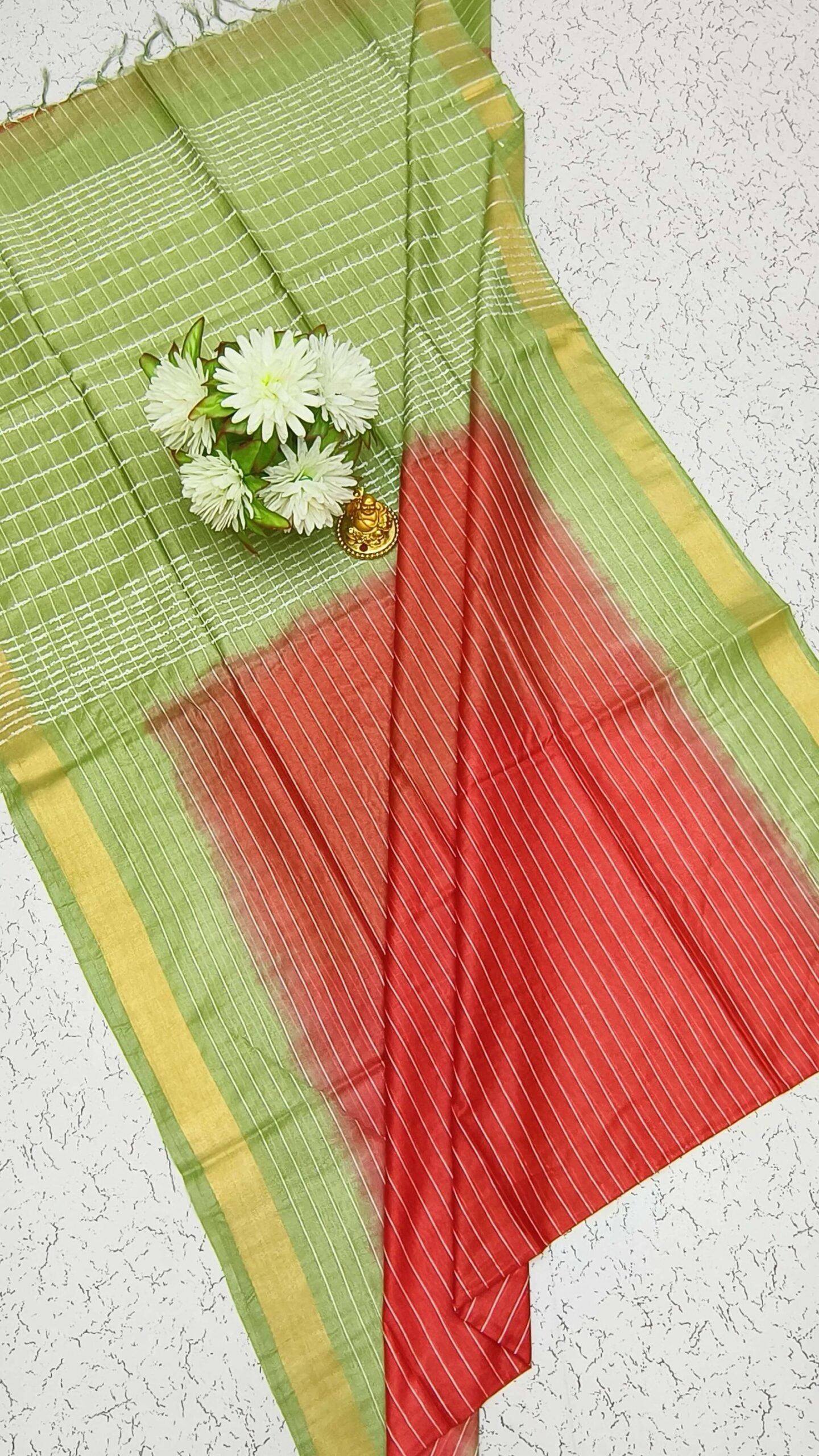 Fancy Semi Tusser Soft Silk Saree with Thread & Zari Border – Design 14