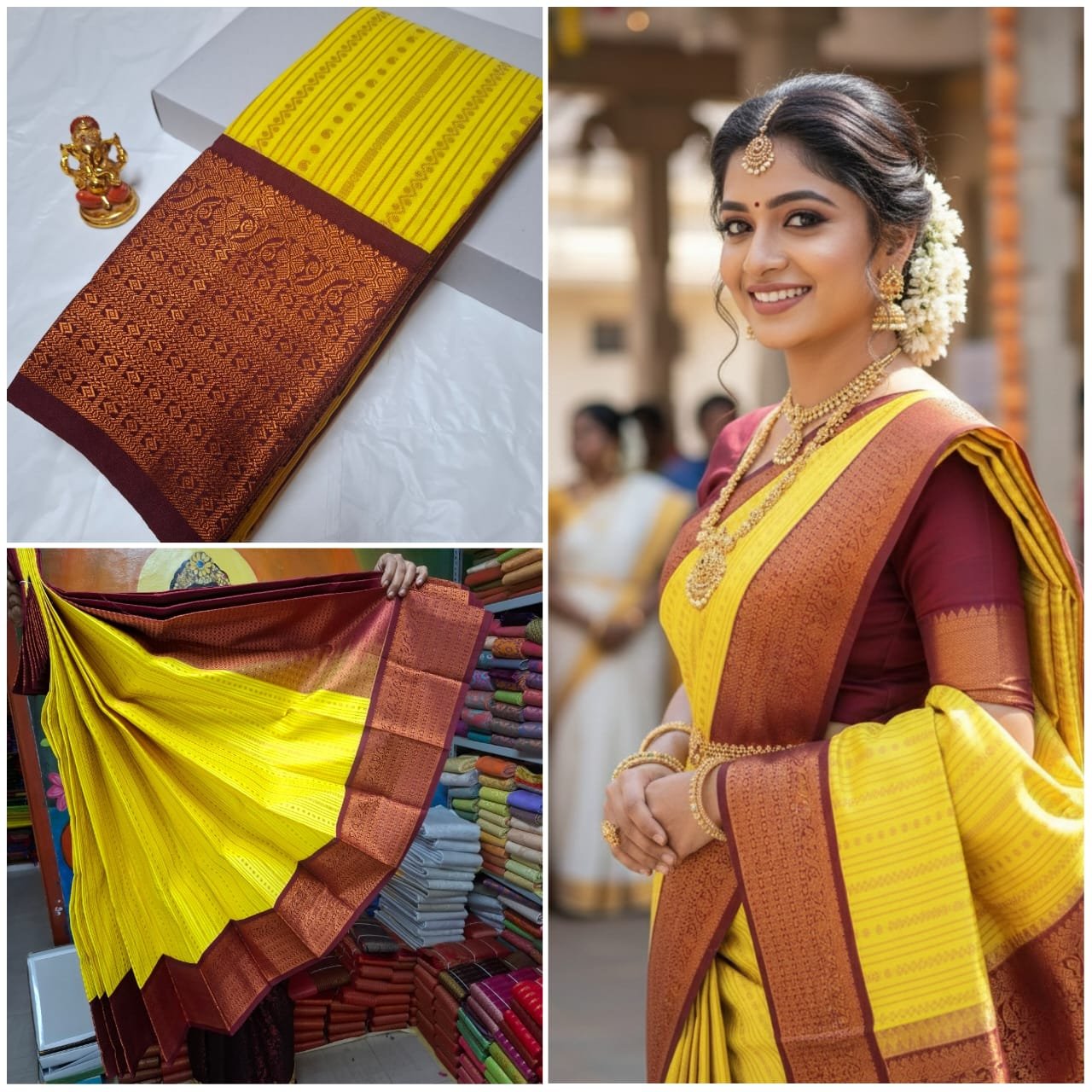 Hand Korvai Soft Silk Saree – Design 18