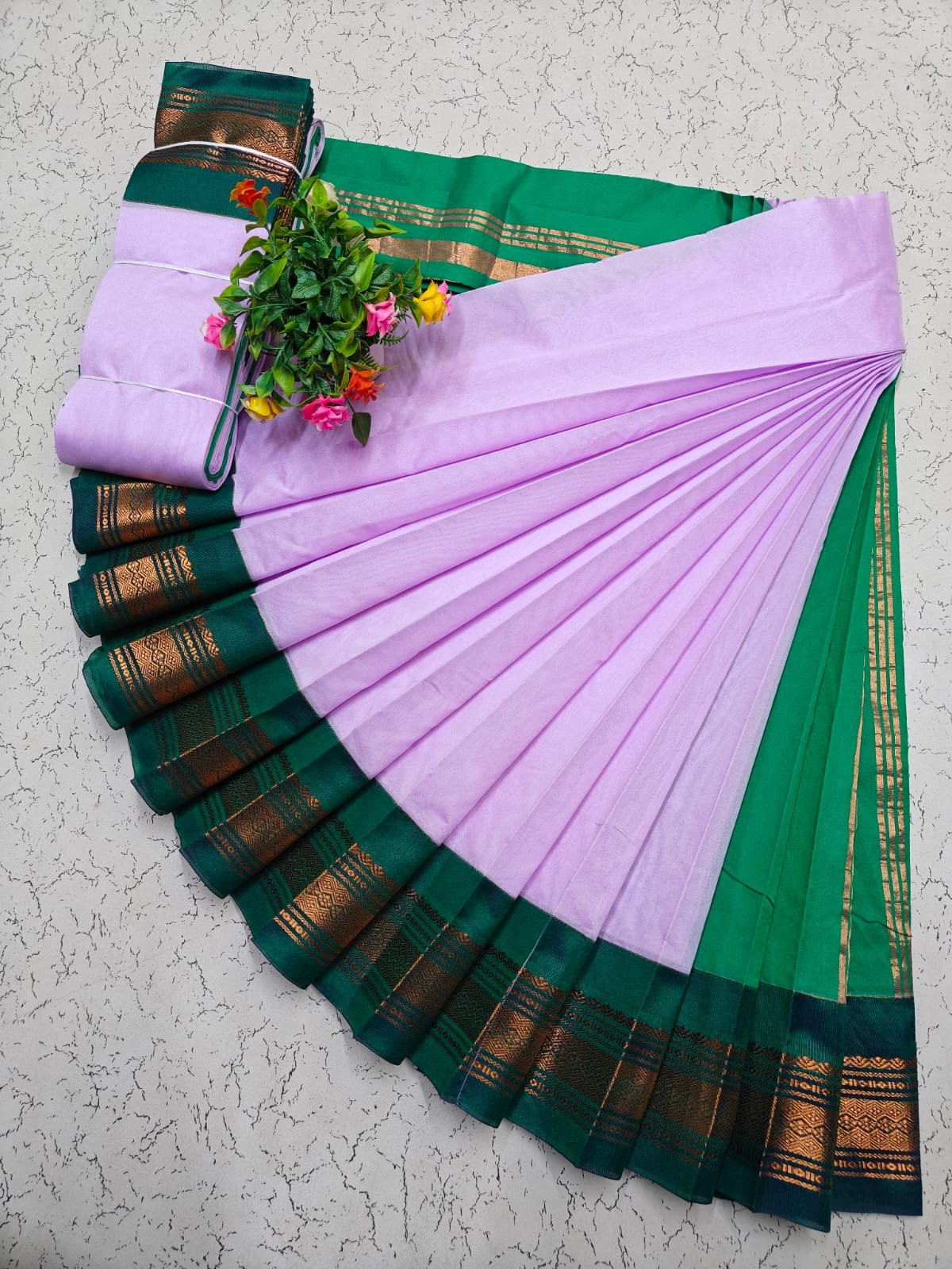 Korvai Silk Cotton Saree Design 34