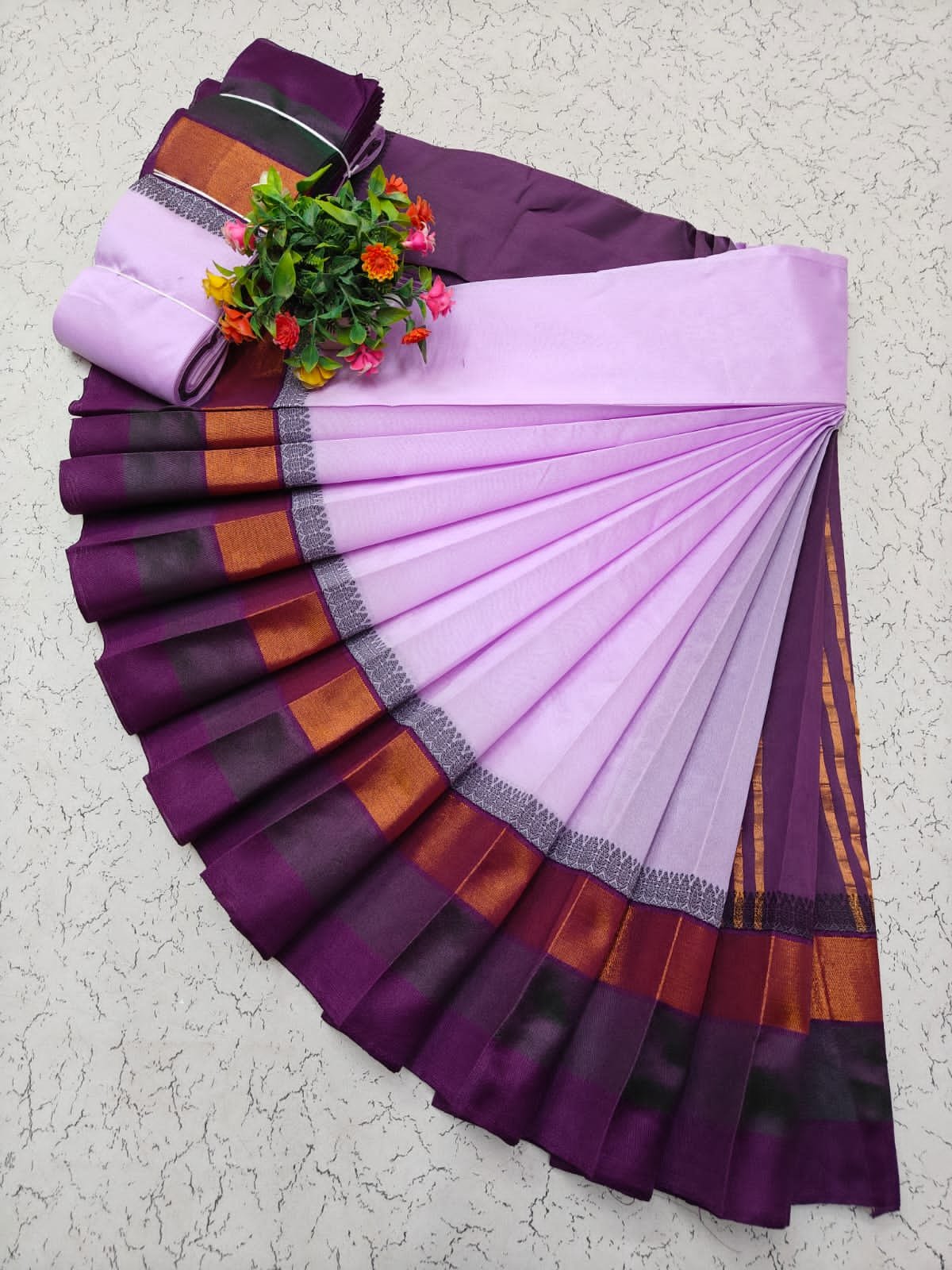 Korvai Silk Cotton Saree Design 35