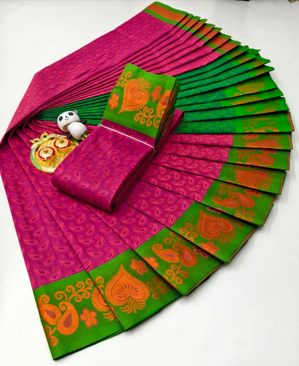 3D Embossed Art Silk Saree Design 2