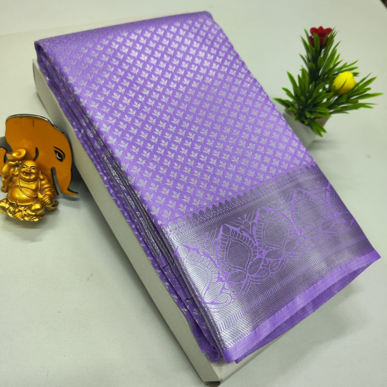 Soft Silk Brocade Saree Design 27