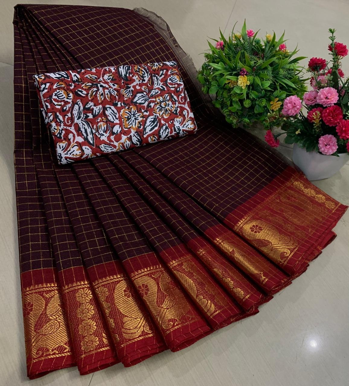 Madurai Sungadi Cotton Saree Design 12