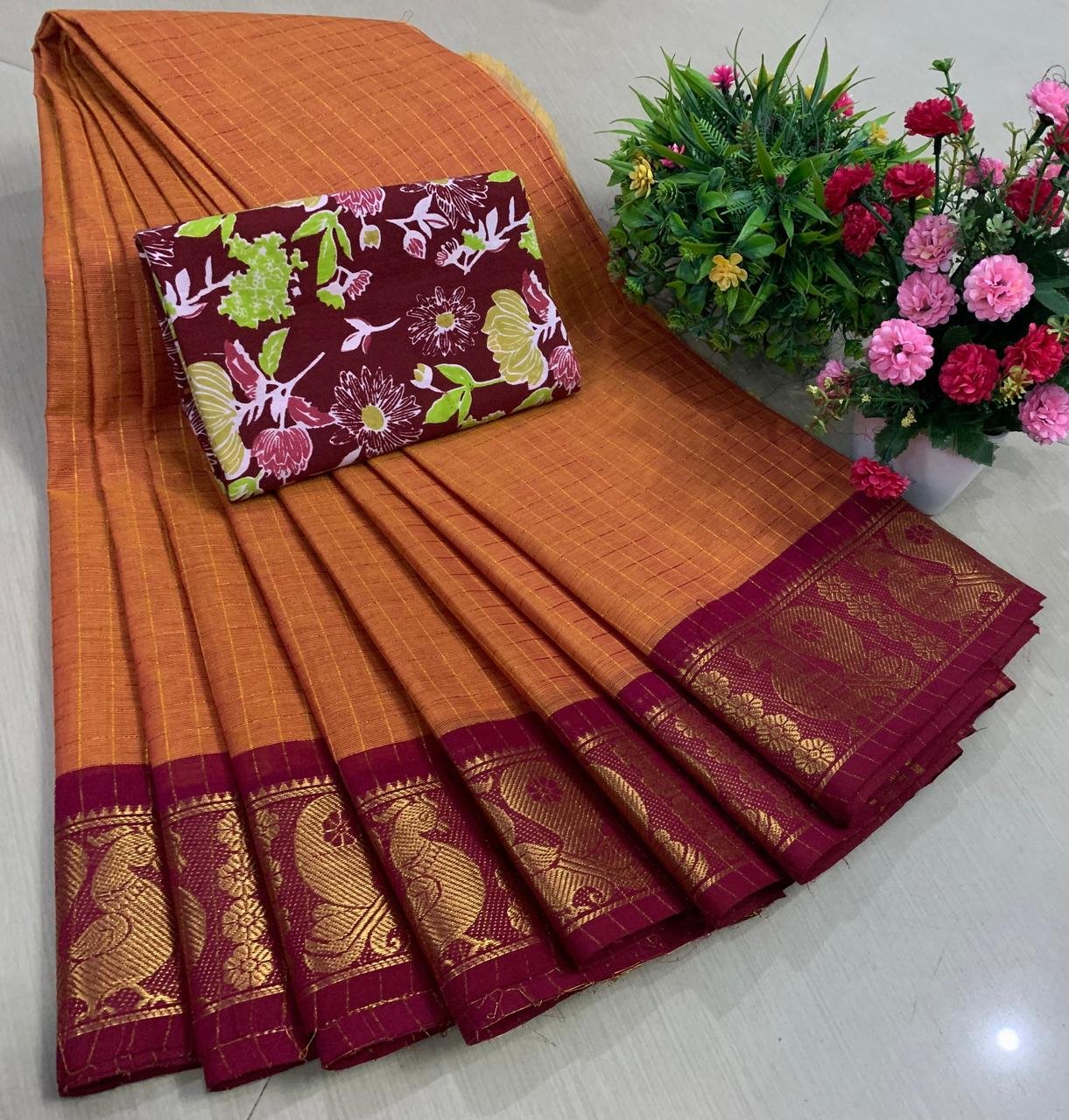 Madurai Sungadi Cotton Saree Design 15