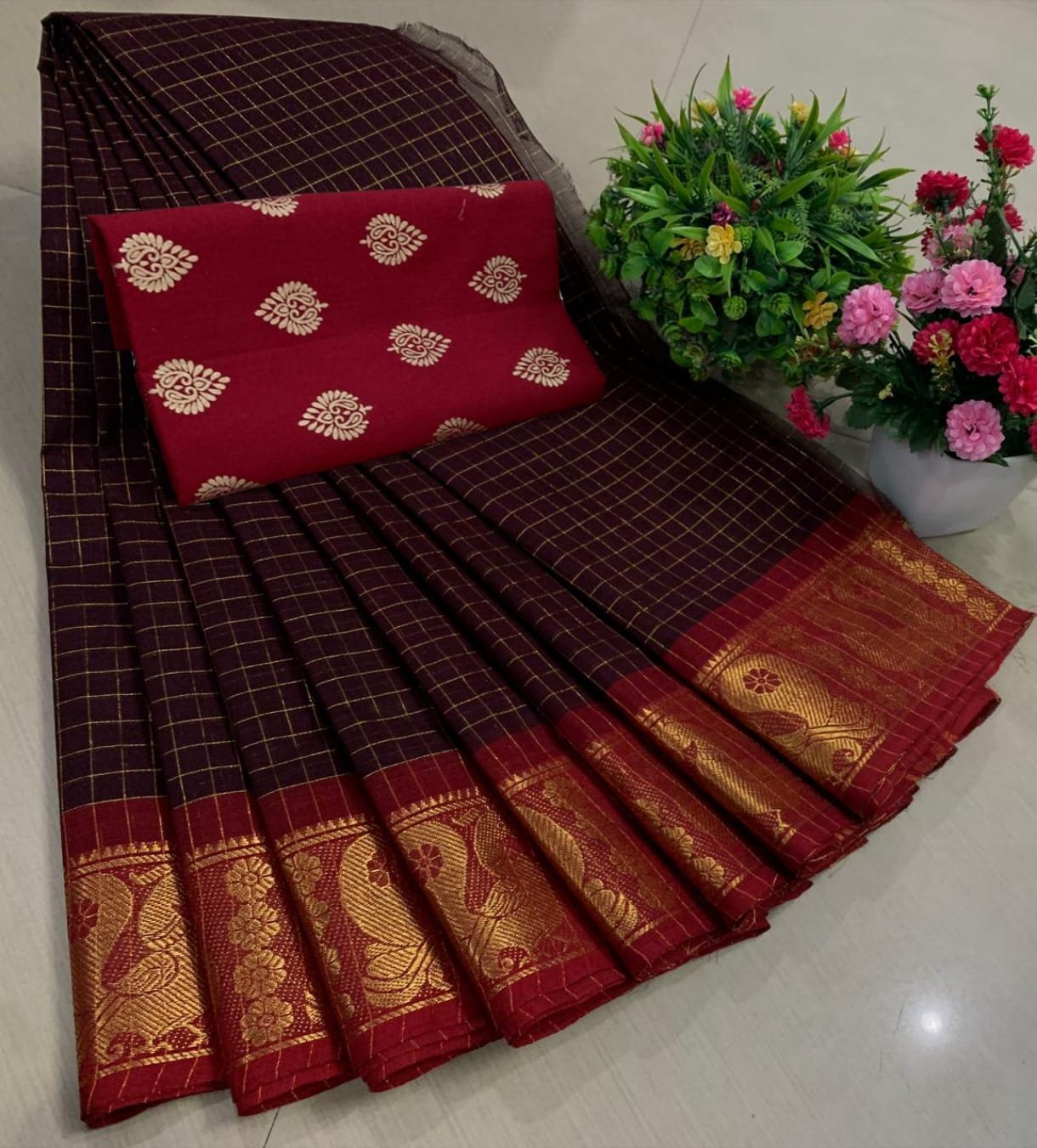 Madurai Sungadi Cotton Saree Design 2