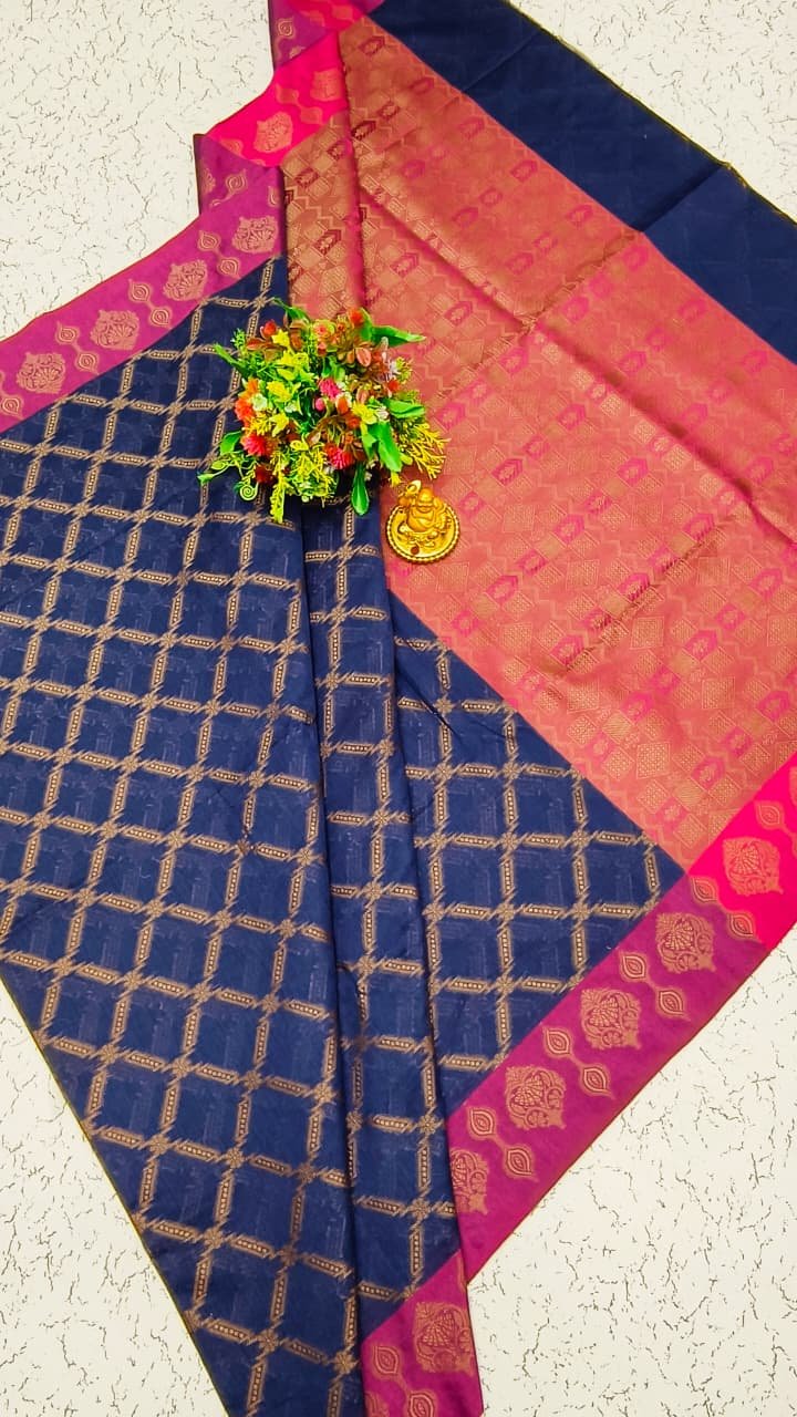 Cotton Chiku Kora Silk Saree Design 22