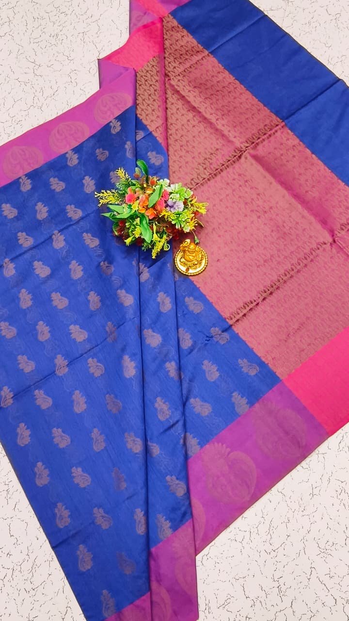 Cotton Chiku Kora Silk Saree Design 7