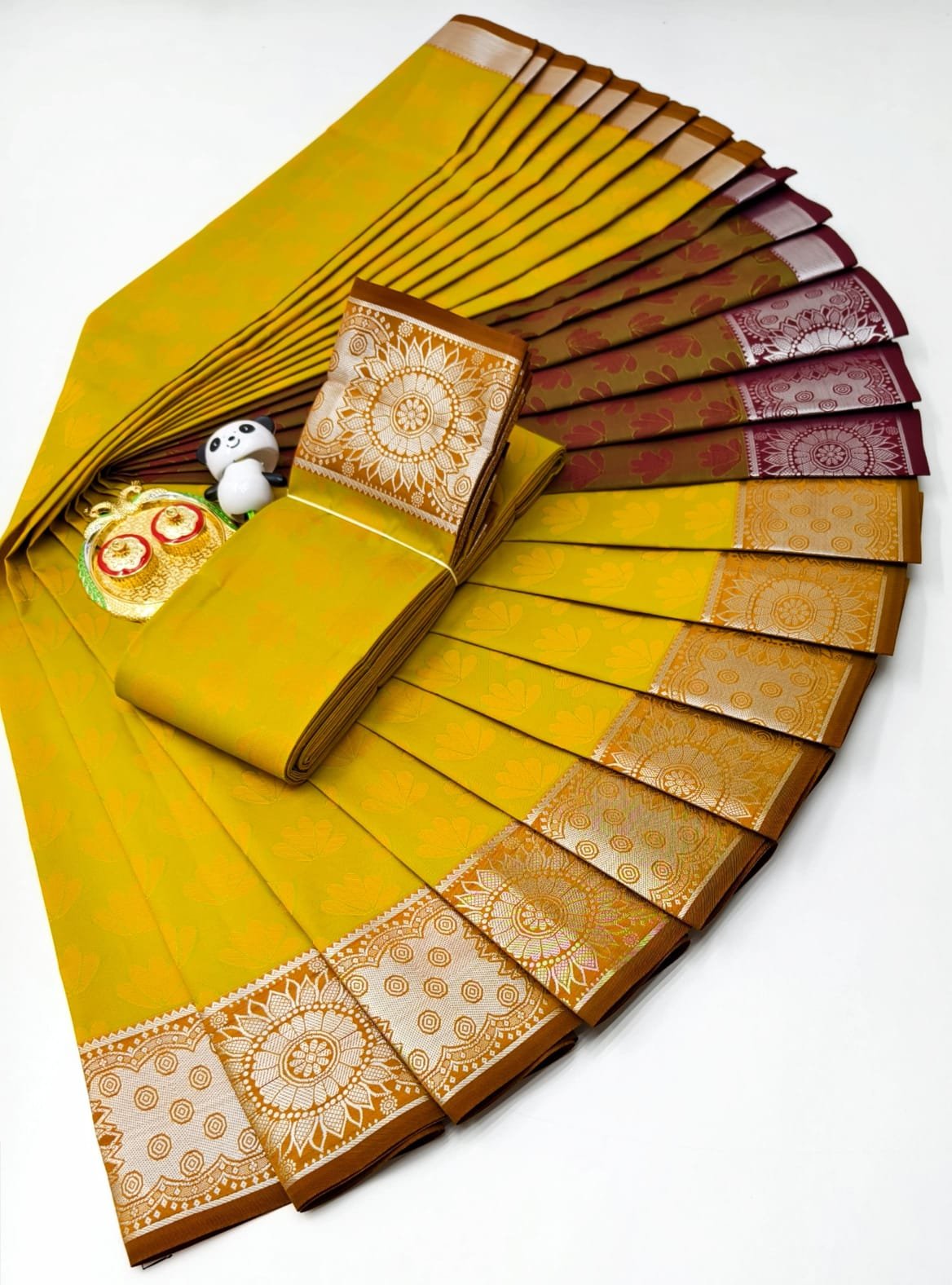 3D Embossed Art Silk Saree Design 46