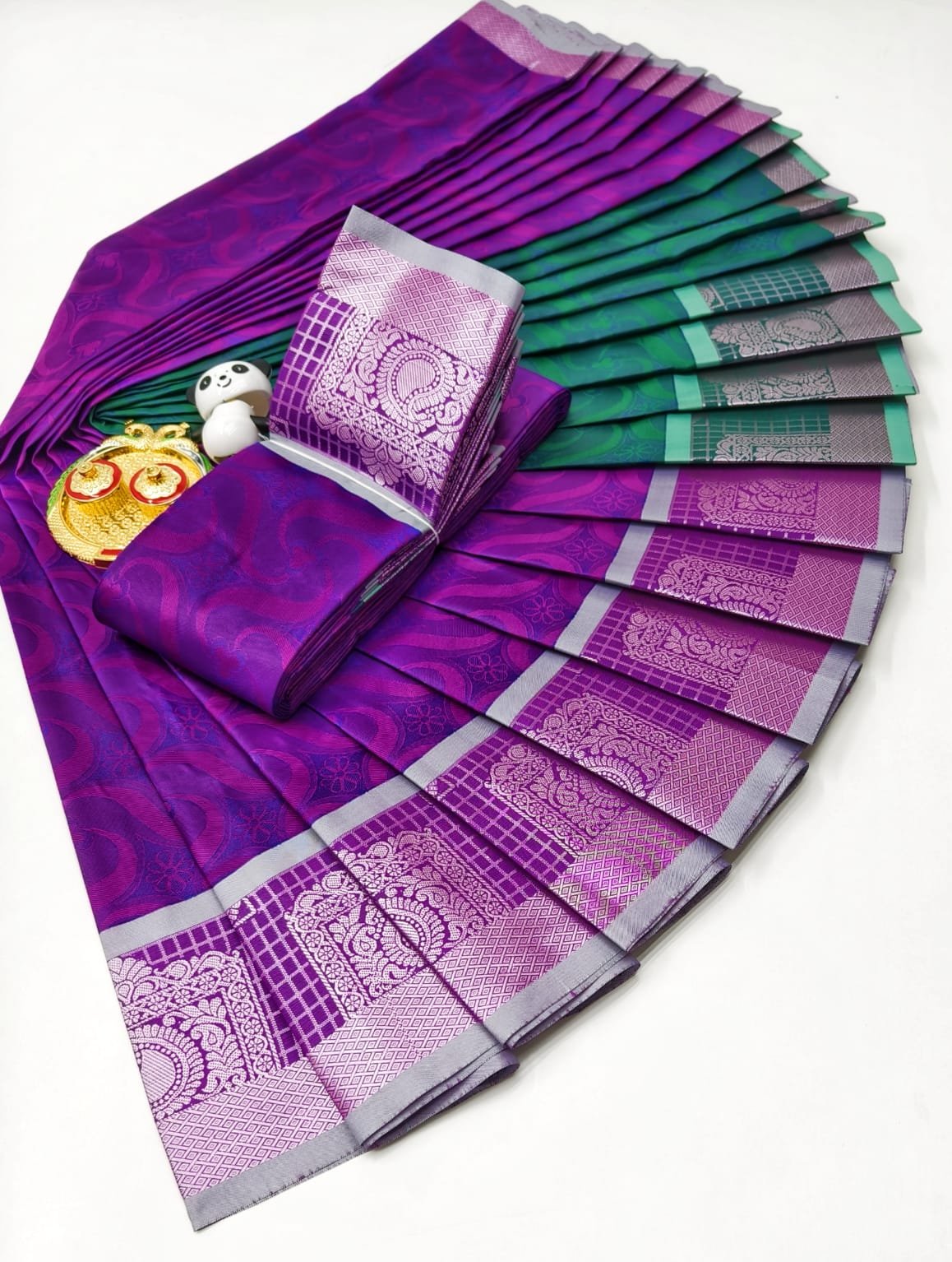 3D Embossed Art Silk Saree Design 56