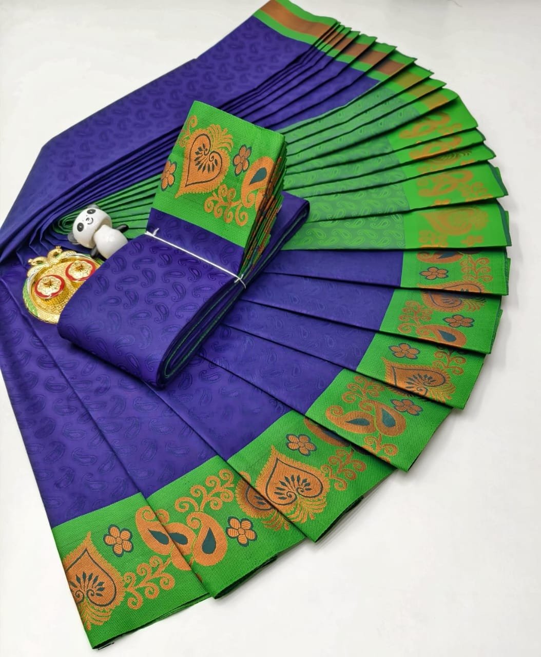 3D Embossed Art Silk Saree Design 59