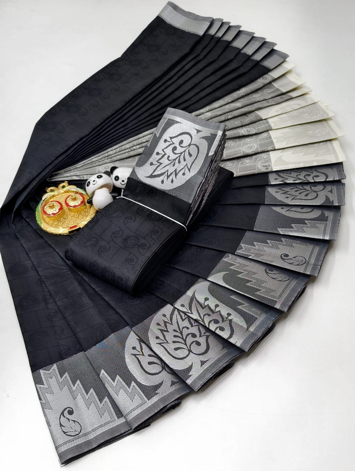 3D Embossed Art Silk Saree Design 60