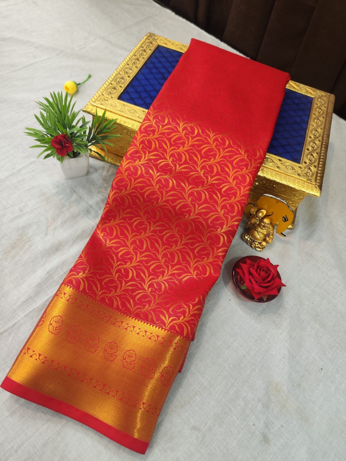 Bridal Brocade Silk Saree Design 1