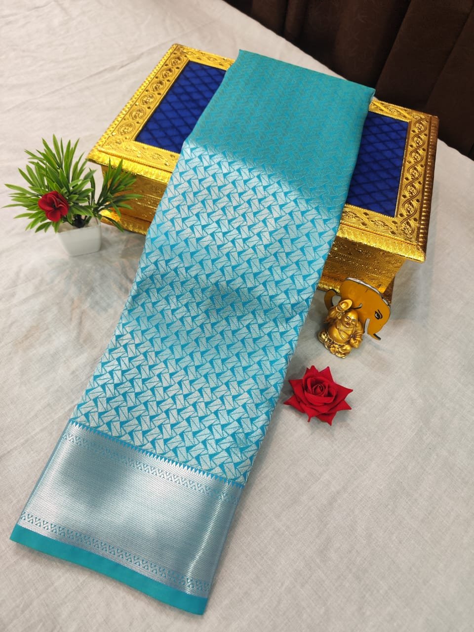 Bridal Brocade Silk Saree Design 10