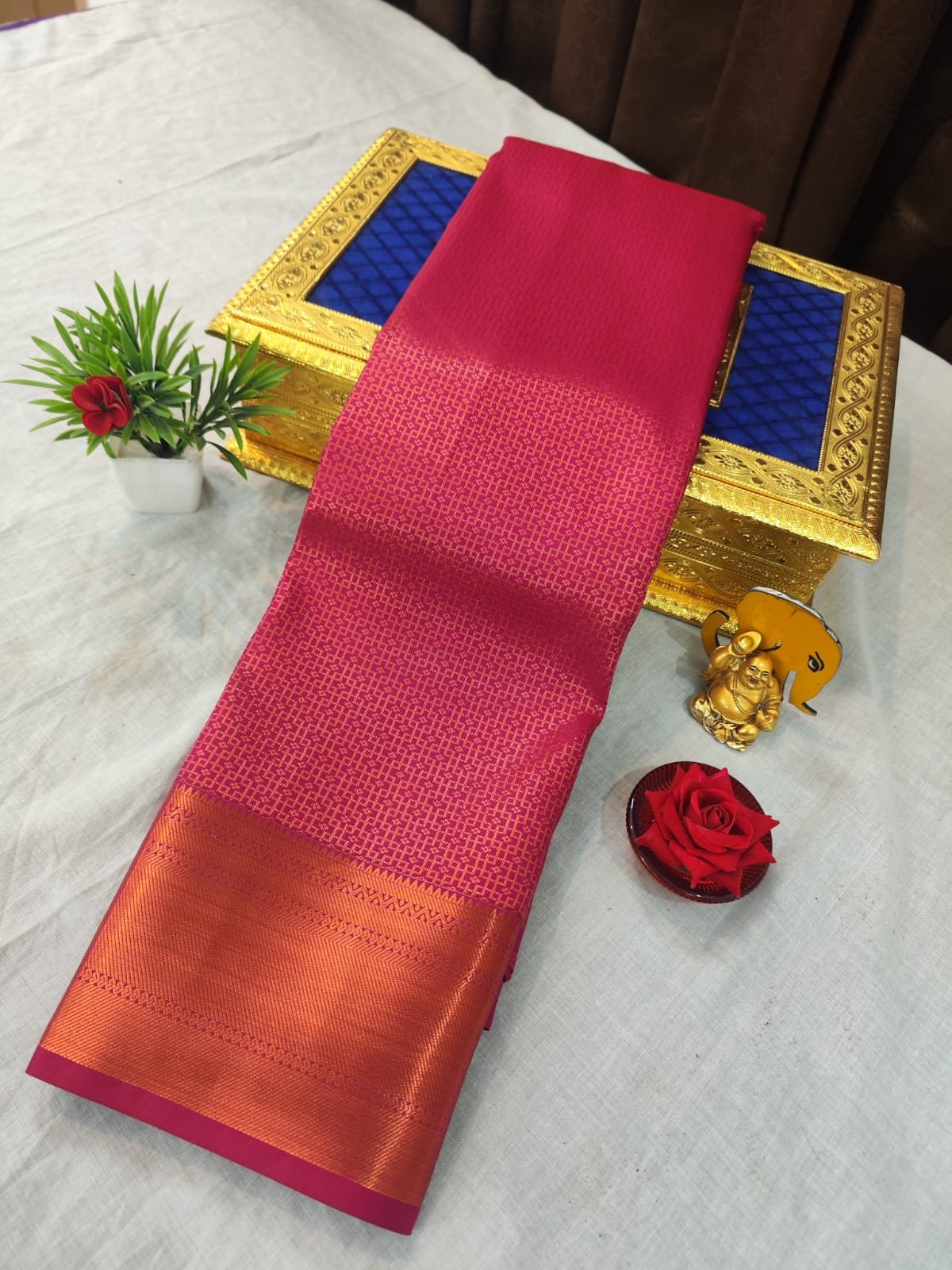 Bridal Brocade Silk Saree Design 11