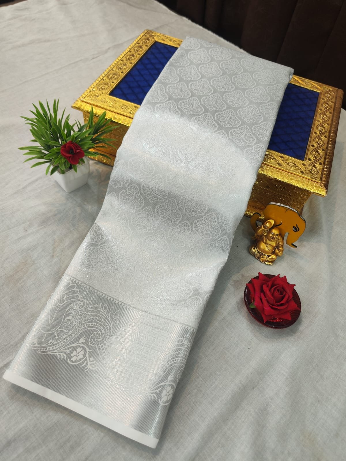 Bridal Brocade Silk Saree Design 12