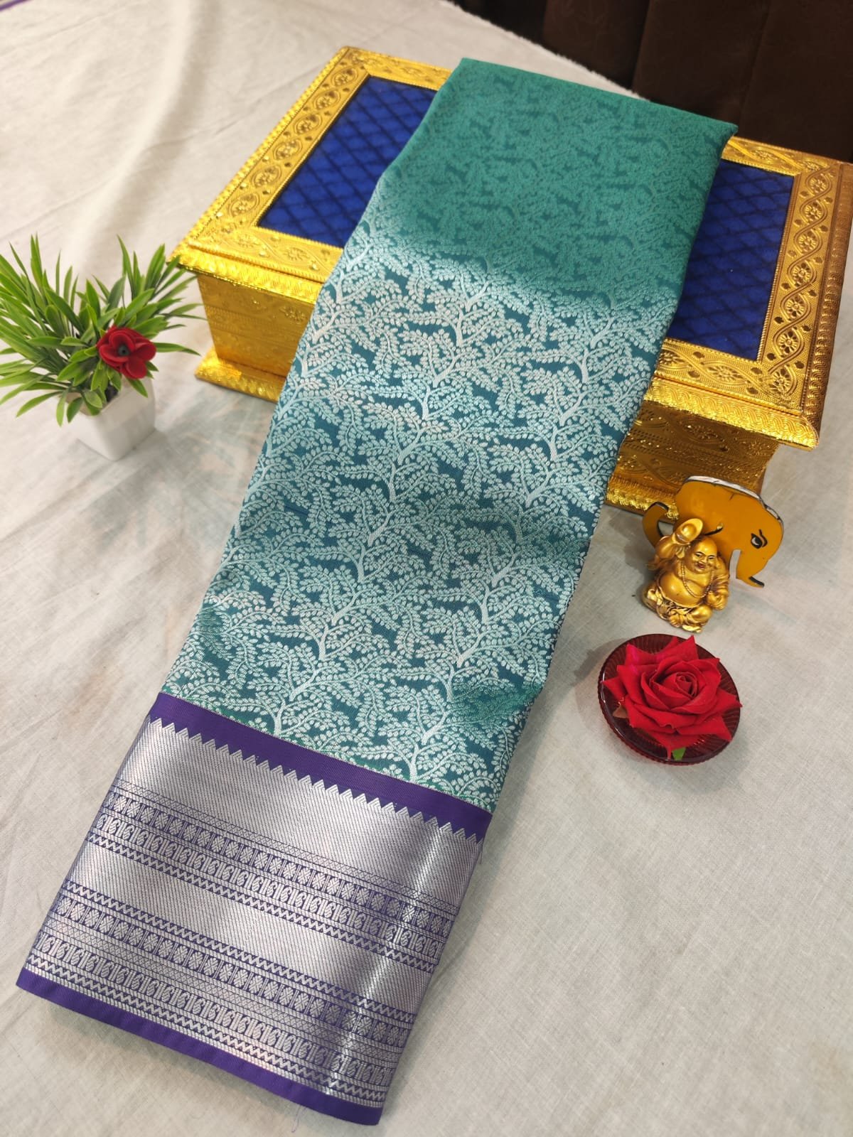 Bridal Brocade Silk Saree Design 17