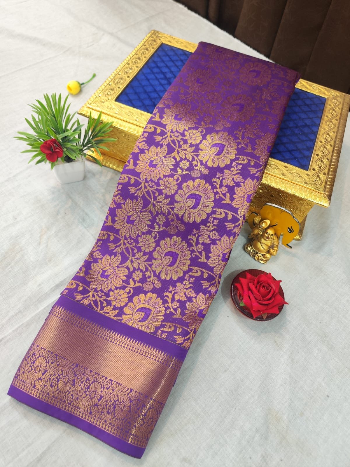 Bridal Brocade Silk Saree Design 3