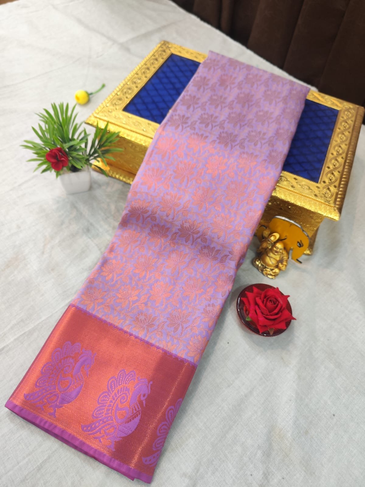 Bridal Brocade Silk Saree Design 44