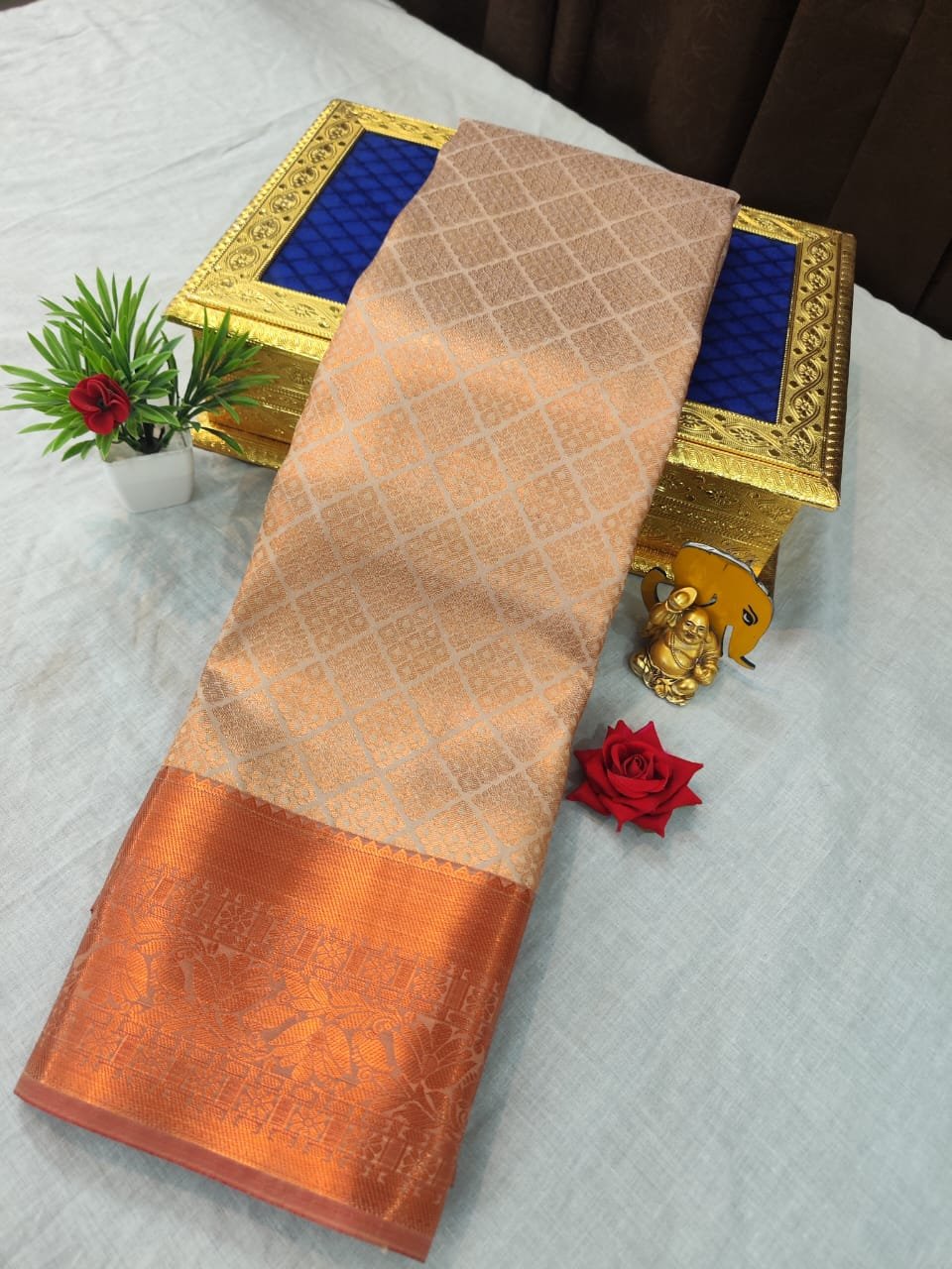 Bridal Brocade Silk Saree Design 46