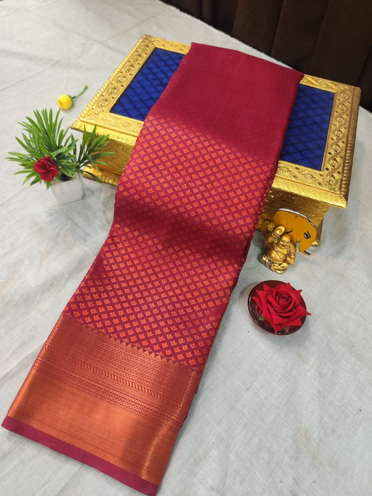 Bridal Brocade Silk Saree Design 47