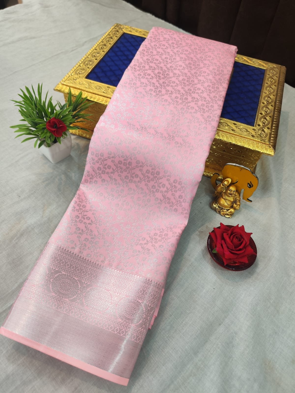 Bridal Brocade Silk Saree Design 8