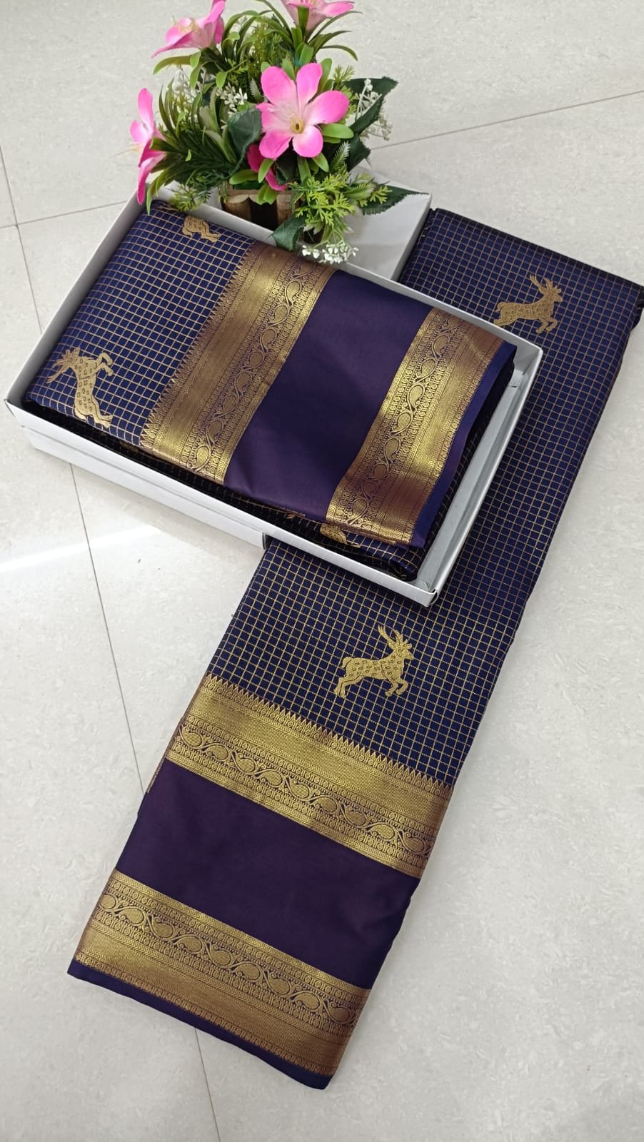 Korvai Semi Soft Silk Saree Design 4