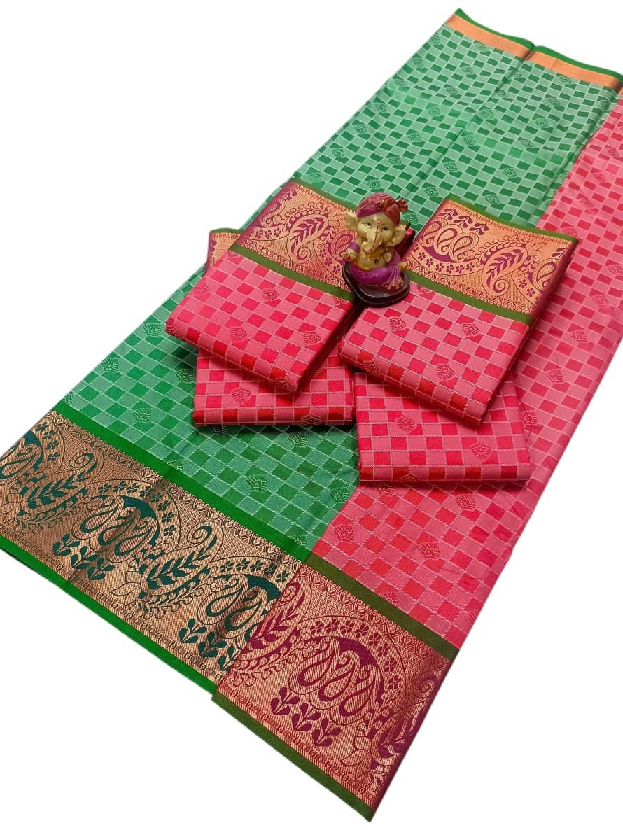 3D Emboss Semi Silk Saree Design 11