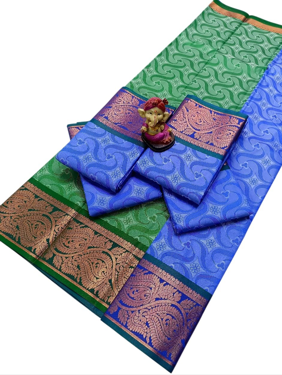 3D Emboss Semi Silk Saree Design 12