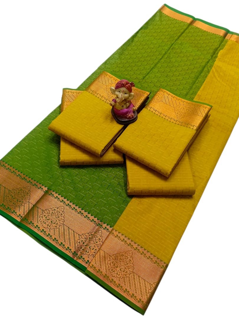 3D Emboss Semi Silk Saree Design 20