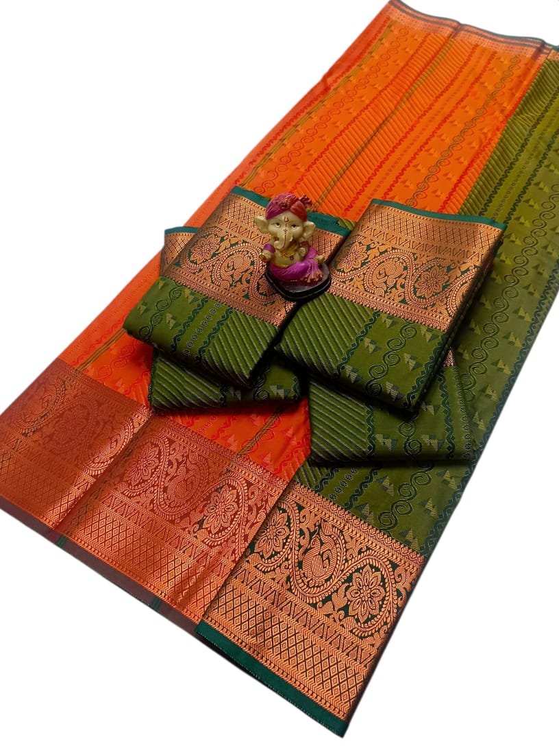 3D Emboss Semi Silk Saree Design 21