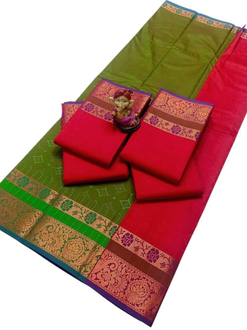 3D Emboss Semi Silk Saree Design 22