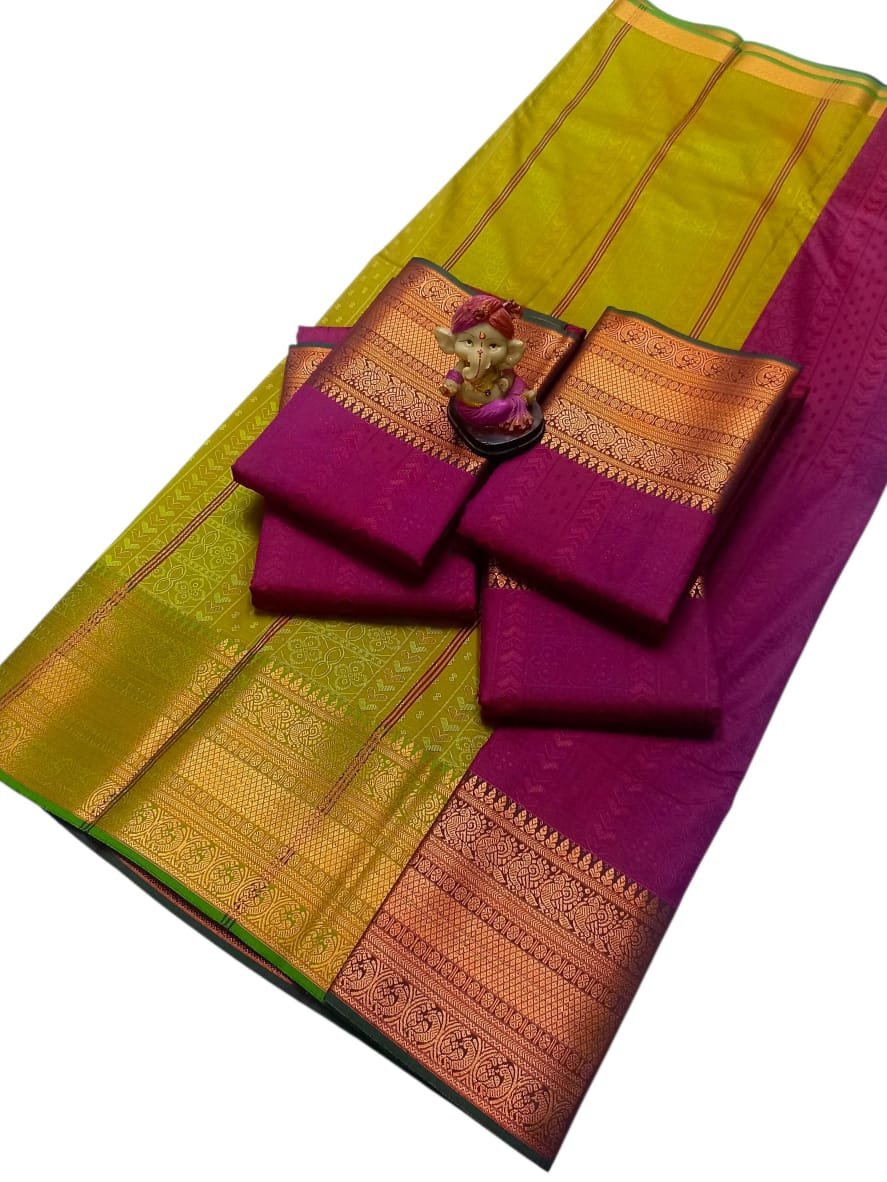 3D Emboss Semi Silk Saree Design 27