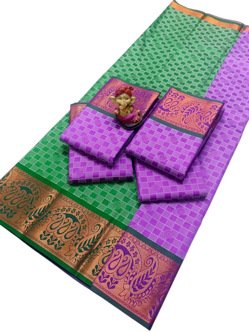 3D Emboss Semi Silk Saree Design 28