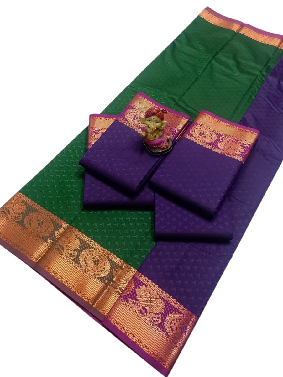 3D Emboss Semi Silk Saree Design 29